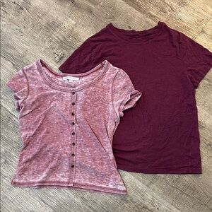 Mauve and Burgundy Tops